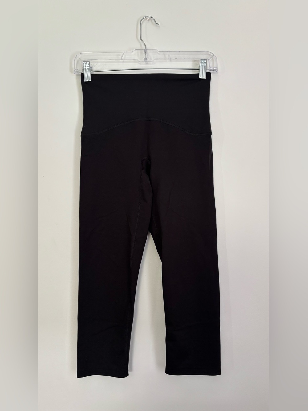 SPANX Black Logo Waistband Leggings Capri
